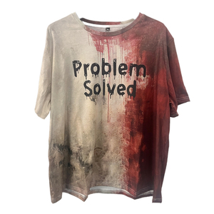 Im Fine Funny Halloween Horror Tshirt pour hommes Bloody Shirt avec manches courtes et col rond Impression numérique - Product Image 5