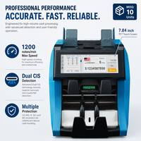 Trieur de billets professionnel 209Q avec poche de rejet et double lecteur CIS pour banques commerciales et commerces de détail