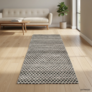 STAR HOMETEX Diamond Trellis Handmade Modern Novelty Home Fish <b>Runner</b> Rug Eco-Friendly Wool Flat Pile Rectangle - Product Image 1