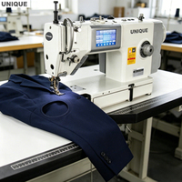 Machine à coudre informatisée professionnelle UNIQUE GC6492-1ST-OF-SA-P pour la pose de manches, idéale pour la production de vestes de costume pour hommes