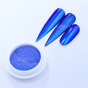 Pó de Pigmento Cromado Efeito Espelho Mágico Aurora Perolado Holográfico Cor Arco-Íris para Arte de Unhas e Esmalte em Tom Caramelo - Product Image 5