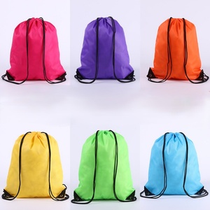 Custom Logo Polyester <b>Drawstring</b> <b>Backpack</b> School Gym Canvas <b>Drawstring</b> Bag Polyester Storage Pack Pouch Waterproof High Quality - Product Image 2