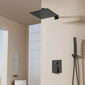 Venta caliente 2 funciones 8/10 pulgadas conjunto de traje de cabezal de ducha cascada oculta juego de ducha completo sin comentarios todavía 3 vendido - Product Image 3