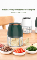 350Ml Ail Légumes Viande Usb Rechargeable Sans Fil Électrique Hachoir À Viande Cuisine Portable Ail Hachoir Mini Robot Culinaire