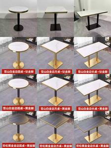 Table à manger moderne et simple en dalle <span class=keywords><strong>de</strong></span> pierre, style luxe léger, imperméable, anti-UV, anti-brûlure, pour usage commercial, petite/longue, carrée, pour salle à manger - Product Image 2