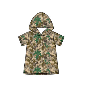 Camiseta de Manga Corta para Bebé Niño con Estampado de Hojas de Otoño Personalizado BT1739, Sudadera con Capucha de Verano - Product Image 4