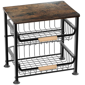 Organisateur de Comptoir Coulissant à 2 Niveaux pour Cosmétiques et Épices, Panier de Rangement OEM pour Bureau et Maison - Product Image 1