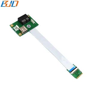 محول بطاقة PCIe X1 PCI-E 1X مع موصل USB <span class=keywords><strong>2</strong></span>.0 إلى واجهة <span class=keywords><strong>M</strong></span>.<span class=keywords><strong>2</strong></span> NGFF Key A+E مع كابل FPC مرن متوفر في المخزون - Product Image 2