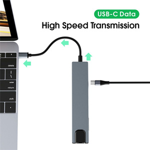 10 En 1 USB C HUB 4K30Hz Estación de acoplamiento Tipo C a HDTV Compatible RJ45 Ethernet PD100W para MacBook Pad <span class=keywords><strong>Huawei</strong></span> Sumsang Phone - Product Image 4