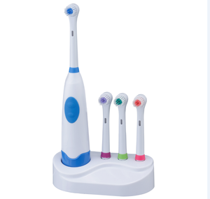 <span class=keywords><strong>Brosse</strong></span> à dents rotative pour adulte, accessoire familial de 5 pièces, à tête interchangeable, niveau IPX4, alimenté par batterie - Product Image 2