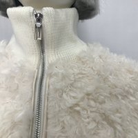 Pull à col roulé chaud d'hiver personnalisé avec fermetures à glissière pull court pour femmes avec fourrure de renard