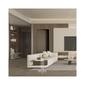 Panneaux muraux modernes classiques en WPC et panneaux Conception de porte cachée étanche pour l'appartement - Product Image 2