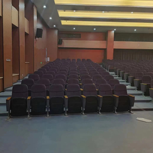 Sedie pieghevoli con tessuto e tavolino adatte per aule universitarie, cinema, teatri, sale da spettacolo e chiese - Product Image 4