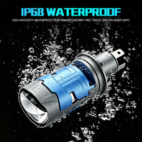 JHS OEM Ampoule de phare de projecteur Bi-LED X5 H4 avec lentille mini projecteur Laser Fisheye pour moto et voiture