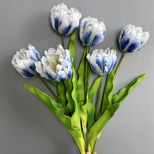 Plantes artificielles, bouquet de tulipes décoratif <span class=keywords><strong>pour</strong></span> la décoration de bureau, de jardin et de la maison, fleurs artificielles imitées personnalisables - Product Image 3