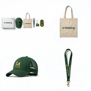 Kit de Marchandises d'Entreprise Personnalisé : Casquette Brodé, Porte-clés PVC, Cordon Tour de Cou, Sac Fourre-tout en Toile dans Boîte d'Expédition – Coffret Cadeau de Bienvenue pour Entreprises - Product Image 2