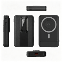 Batterie externe magnétique sans fil 5000 mAh toute nouvelle, support de téléphone pliable, affichage numérique LED, mini batterie externe à charge ultra-rapide