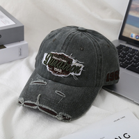 Gorra de Béisbol Inglesa Vintage Desgastada, Gorra de Pico de Pato Bordada Versátil para Parejas, Estilo Moderno para Hombre