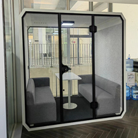 Cabine de réunion insonorisée 33 dB personnalisable et mobile, cabine acoustique pour le sommeil, cabine vidéo, modules de bureau préfabriqués