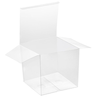 Boîtes individuelles transparentes pour cupcakes, en plastique alimentaire, pliables, en PET transparent