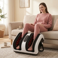 Masseur de pieds et mollets vibrant Shiatsu à usage domestique avec compression d'air pour la circulation sanguine et la récupération
