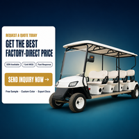 Voiture de golf électrique à batterie 72v certifiée CE, haute capacité, 8 places, avec option de couleur personnalisée