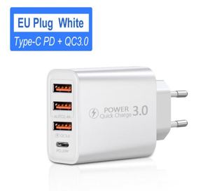 Chargeur PD 2022, 3 USB + PD Type-C, chargeur de téléphone portable QC3.0, chargeur de voyage multi-ports - Product Image 4