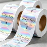 Autocollants en vinyle découpés sur mesure, holographiques, écologiques, imperméables, résistants à l'huile, durables, à forte adhérence permanente