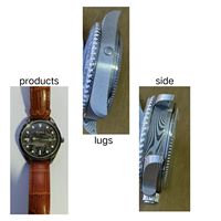 Damaststahl |   Saphir 40mm Herren Luxus-Geschäftsuhr (100BAR Wasserdicht, Leuchtend, Individuell Anpassbar) - für Elite Automatik-Taucheruhr