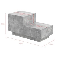 Table de chevet en bois minimaliste multifonctionnelle hautement élégante avec 2 tiroirs pour chambre à coucher salon