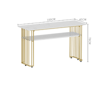 Ensemble table et chaises de salon modernes de style marbre de luxe - Mobilier multifonctionnel pour spa des ongles pour deux personnes avec chaise à dossier