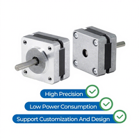 Motor Stepper Hybrid PrimoPal NEMA 14 35mm 2 Fasa Bipolar 1.8 Derajat untuk Pompa Peristaltik