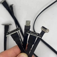 Adaptateur Eternalstar Slim USB 3.1 Type C Femelle à Montage sur Panneau avec Vis de Verrouillage vers USB Micro Mâle Angulaire