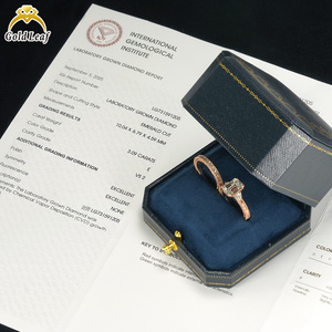 Anillo Personalizado Goldleaf de Oro Rosa de 14k y 18k con Diamante Cultivado en Laboratorio OCT 1CT 2CT 3CT DEF VVS VS - Product Image 4