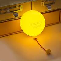 Veilleuse LED créative et mignonne en forme de mini-ballon pour enfants, bébés, appartement, taille moyenne, en silicone, rechargeable, avec capteur tactile