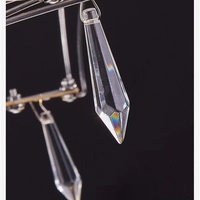 Lustre moderne effet ciel étoilé, grand modèle en cristal ajouré à LED pour maison, bureau, plafond haut, salon, loft, appartement, duplex