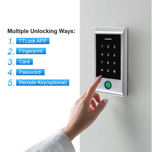 Bảo mật cao sinh trắc học vân tay ttlock app điều khiển từ xa chấm công thiết bị thông minh kiểm soát truy cập cửa với Wiegand - Product Image 1