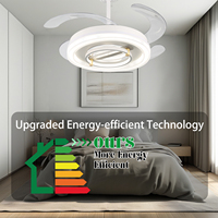 Économie d'énergie contemporaine 48 pouces ventilateur de plafond escamotable décoratif mené par éclairage d'intérieur avec la lumière pour l'hôtel