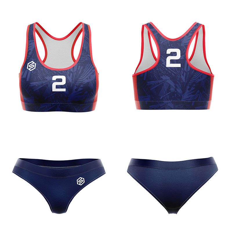Custom Sport Bikini Set Women Volleyball Bra Jersey Girls Beach Volleyball Uniforms