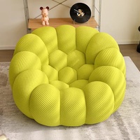 Boconcept Esthétique Crème Blanc Paresseux Citrouille Canapé En Forme De Boucle Chaise Longue Pivotante Avec Repose-pieds