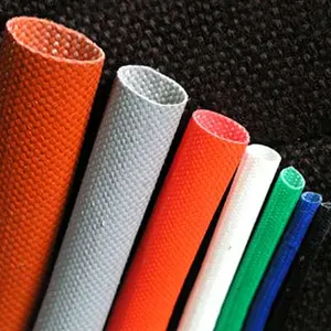 Factory Price High Temperature Resistance Polyurethane Coated Fiberglass Sleeve Customized Various Colors Fiberglass Sleeve