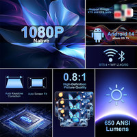 Proyector Inteligente Topleo con Decodificación de Video 8K, Proyector para el Hogar Allwinner H726 650 ANSI HDR10 Plus HD BT Android 14 LED