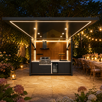 Meubles de cuisine extérieurs couverts et portables pour événements de parcs de loisirs