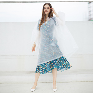 Women's <strong>Waterproof</strong> Long Raincoat with Hat Ladies <strong>for</strong> <strong>Poncho</strong> <strong>for</strong> Camping and Tours Adults Rain Coat <strong>for</strong> Rainy Days - Product Image 6