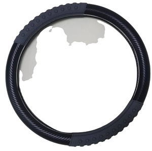 Cubierta de volante de coche de Palma de masaje transpirable antideslizante de cuero gris de alta calidad - Product Image 1
