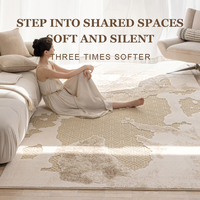 Nouveaux tapis en polyester minimalistes italiens personnalisables pour salon, tapis de table basse, avec un style luxueux et haut de gamme