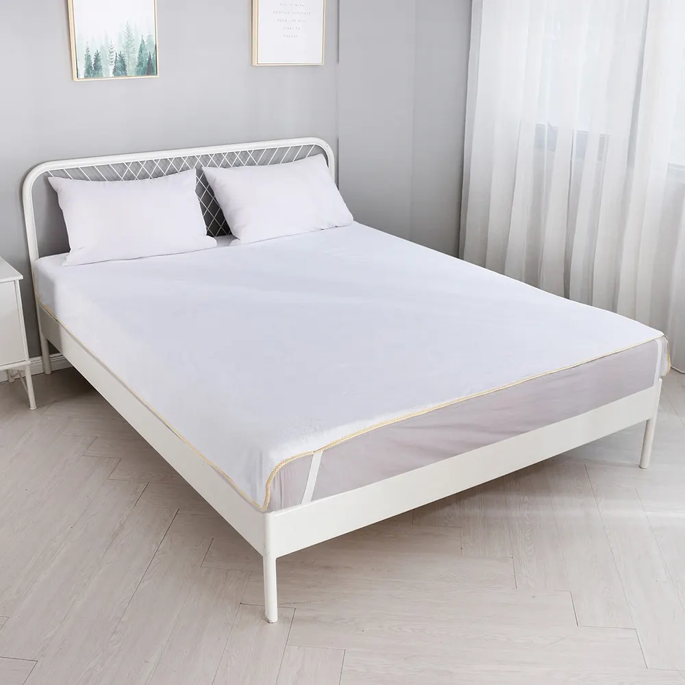 Alta calidad Venta caliente hoja de cama set rey tamaño de la hoja de cama rey de algodón solo manta acolchada hoja de cama