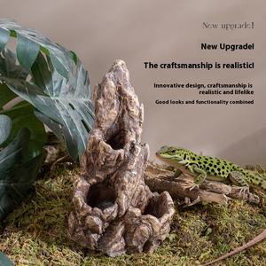 Mascotas de escalada en roca de plástico <span class=keywords><strong>para</strong></span> dormitorio, refugio de escalada inspirado en <span class=keywords><strong>Acuario</strong></span> de selva tropical <span class=keywords><strong>para</strong></span> razas, rockeros de paisajismo en caja - Product Image 5