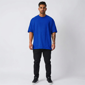 Camisetas de Gran Tamaño para Hombre, de Alta Calidad, 100% Algodón, Tejido Sólido, Transpirable, Sostenible, al por Mayor - Product Image 1