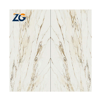 Dalle de pierre frittée polie et émaillée ZGSTONE, plateau de table en ardoise artificielle, carrelage de comptoir en pierre frittée Calacatta blanc, porcelaine